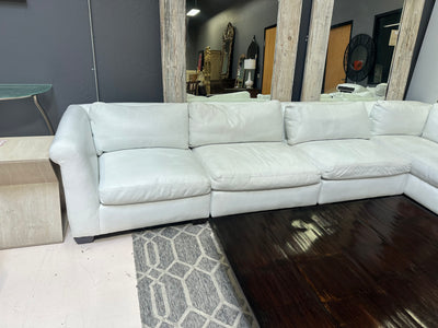 Williams Sonoma leather sectional
