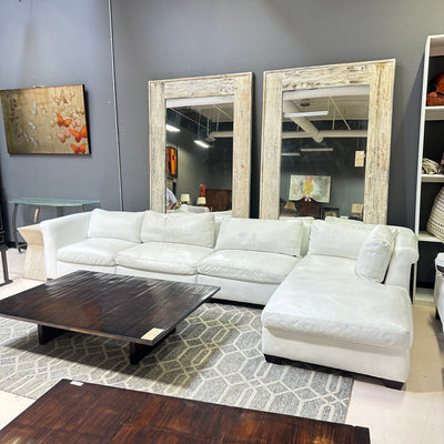Williams Sonoma leather sectional