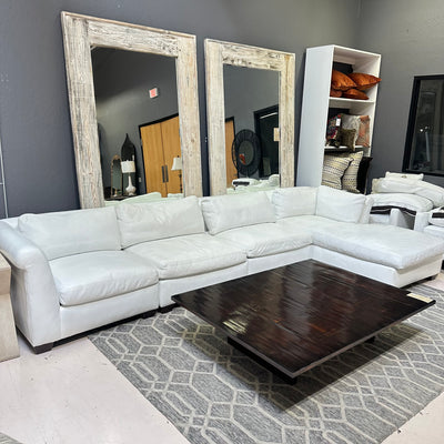 Williams Sonoma leather sectional