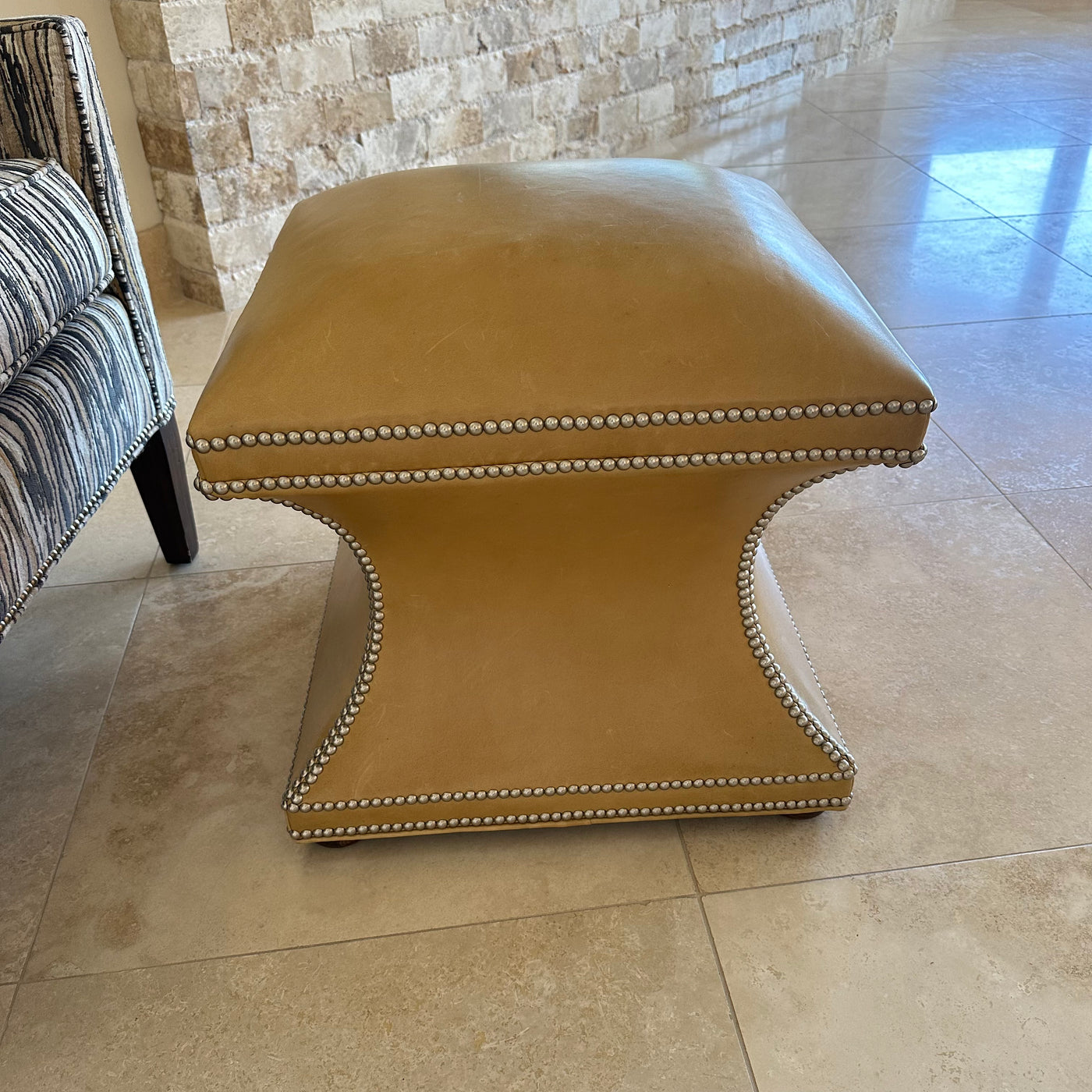 Genuine Leather Custom Ottomans