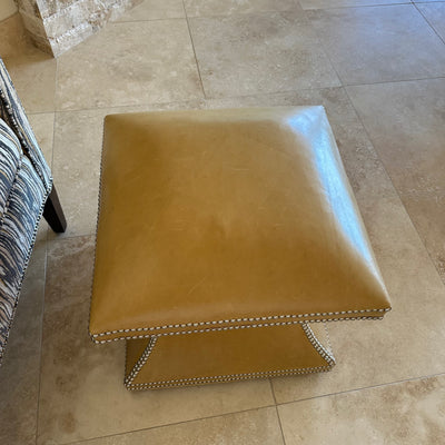 Genuine Leather Custom Ottomans