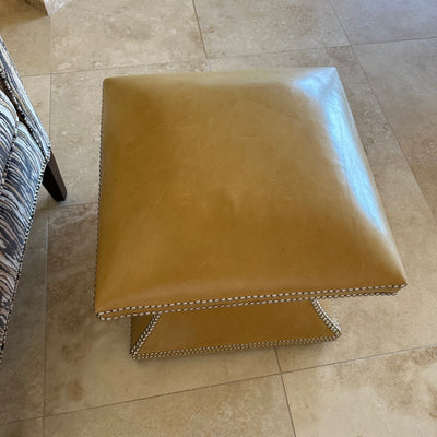 Genuine Leather Custom Ottomans