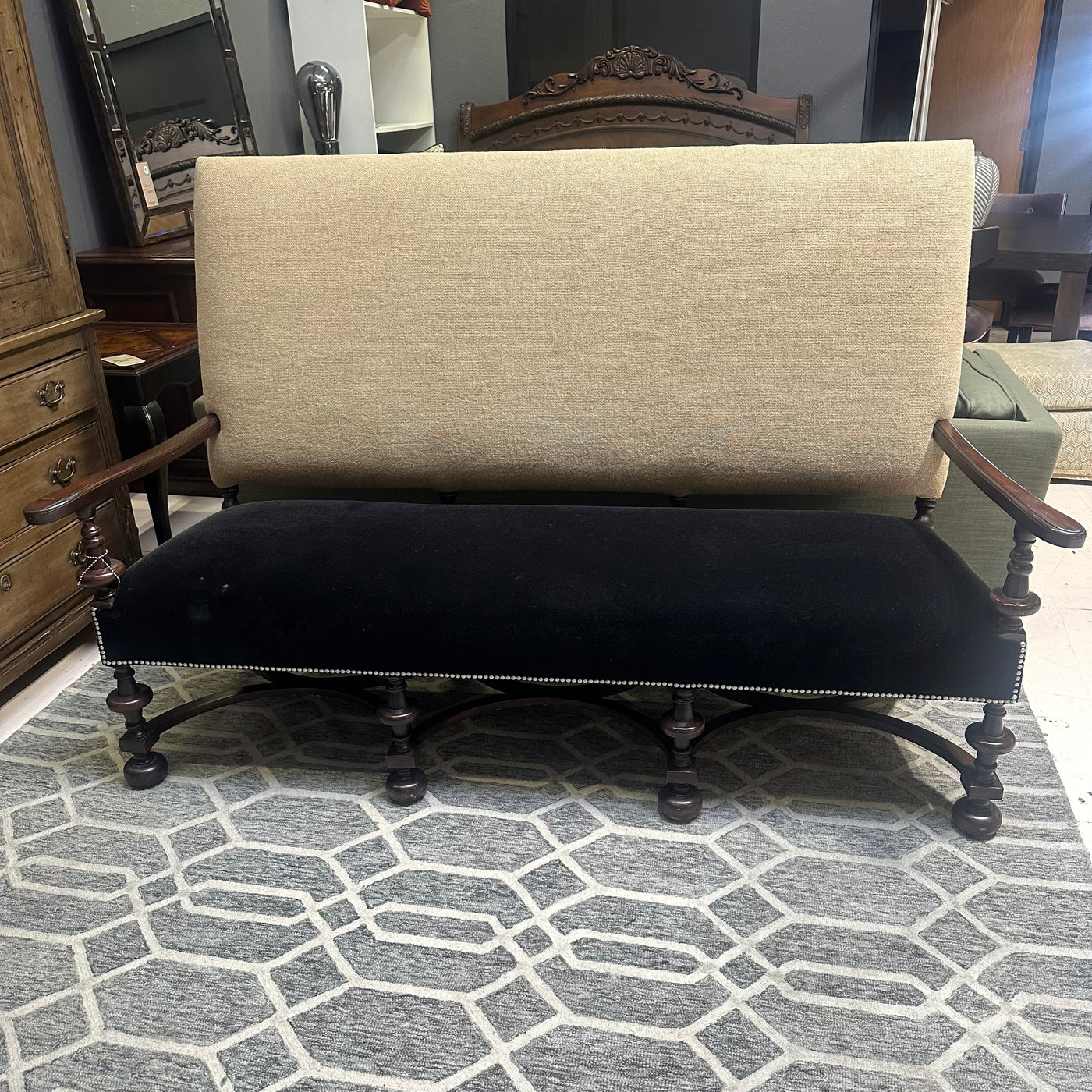 Custom Nailhead Bench Settee