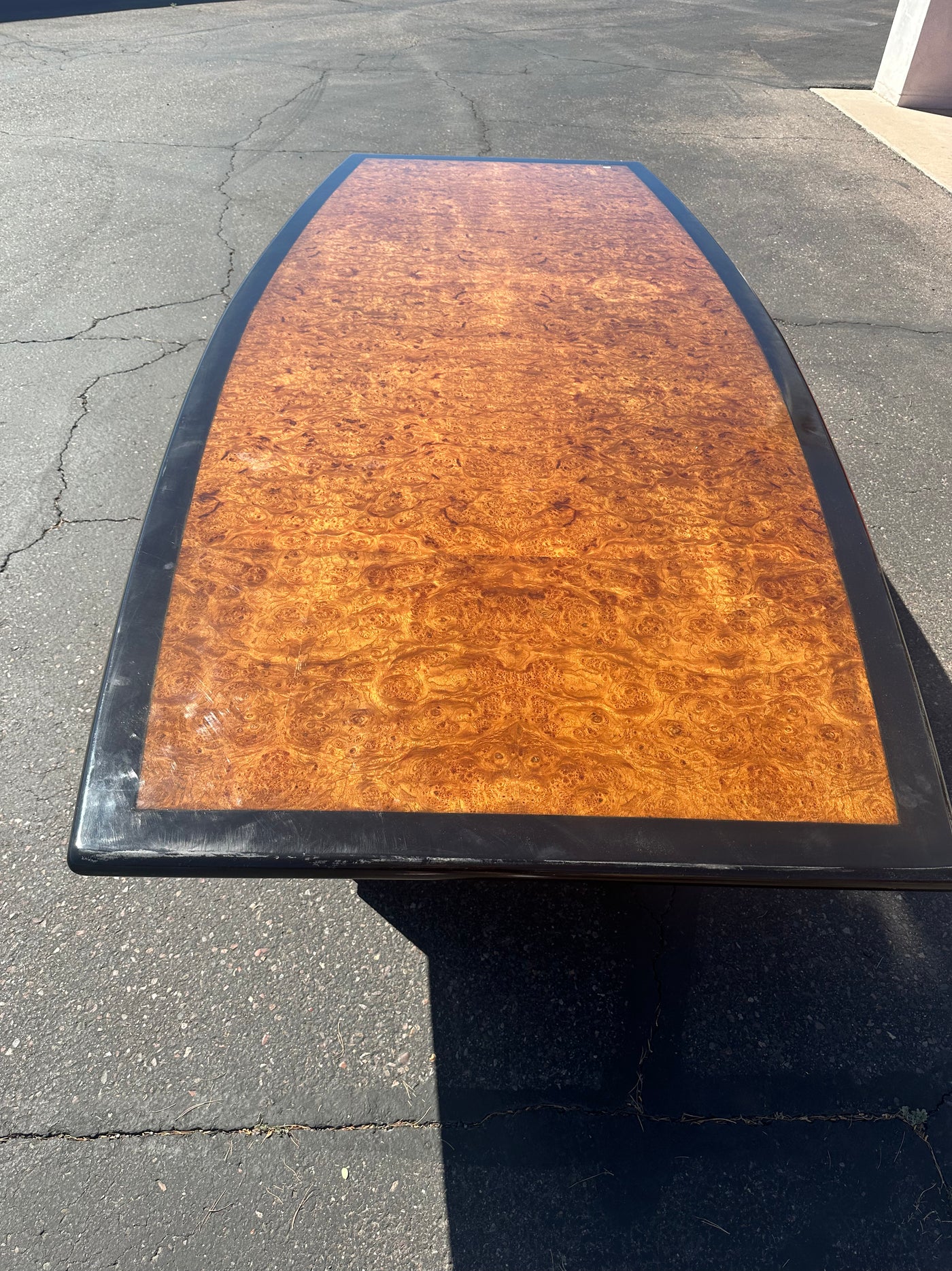 Monteverdi Young Maurice Bailey Ebonized Burl Dining Table Conference Table