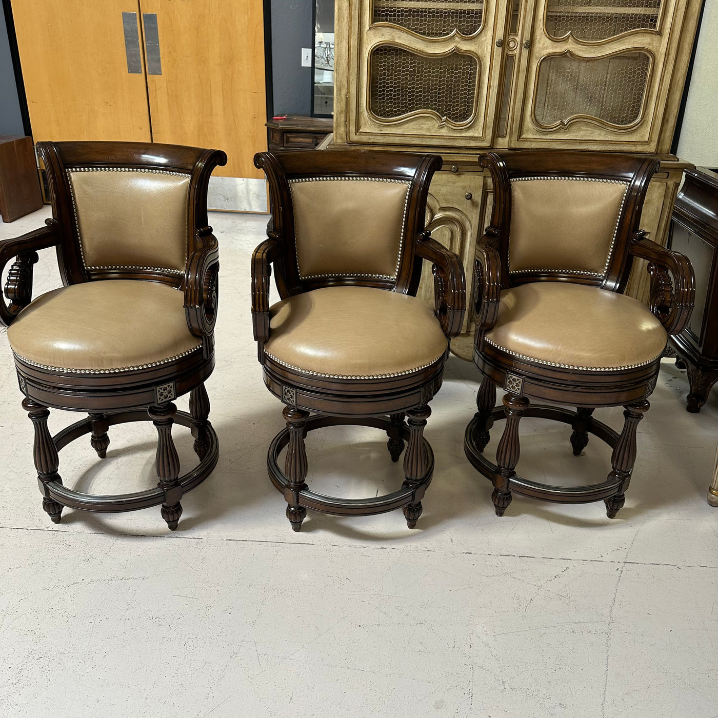 Marge Carson Antigua Counter Stools set of Three