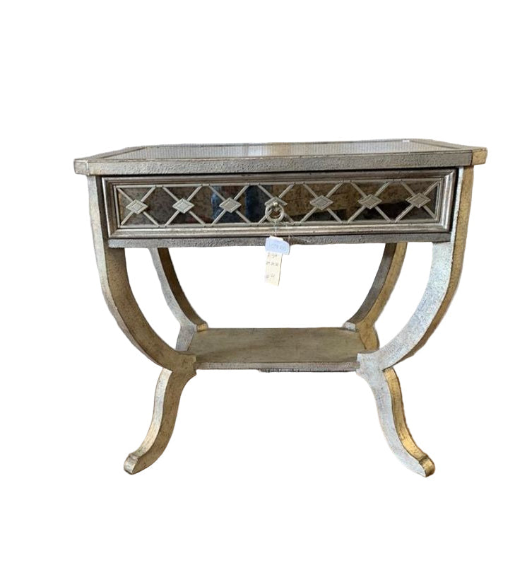 hooker mirrored end table