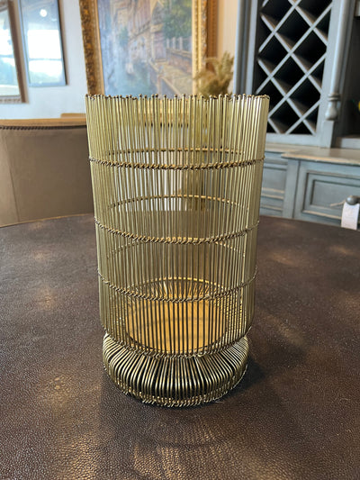 Gold Wire Candle Holder